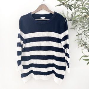 Croft&Barrow Navy Stripped Sweater